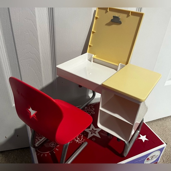 American Girl Flip Top Desk with Accessories and Box - Picture 5 of 7